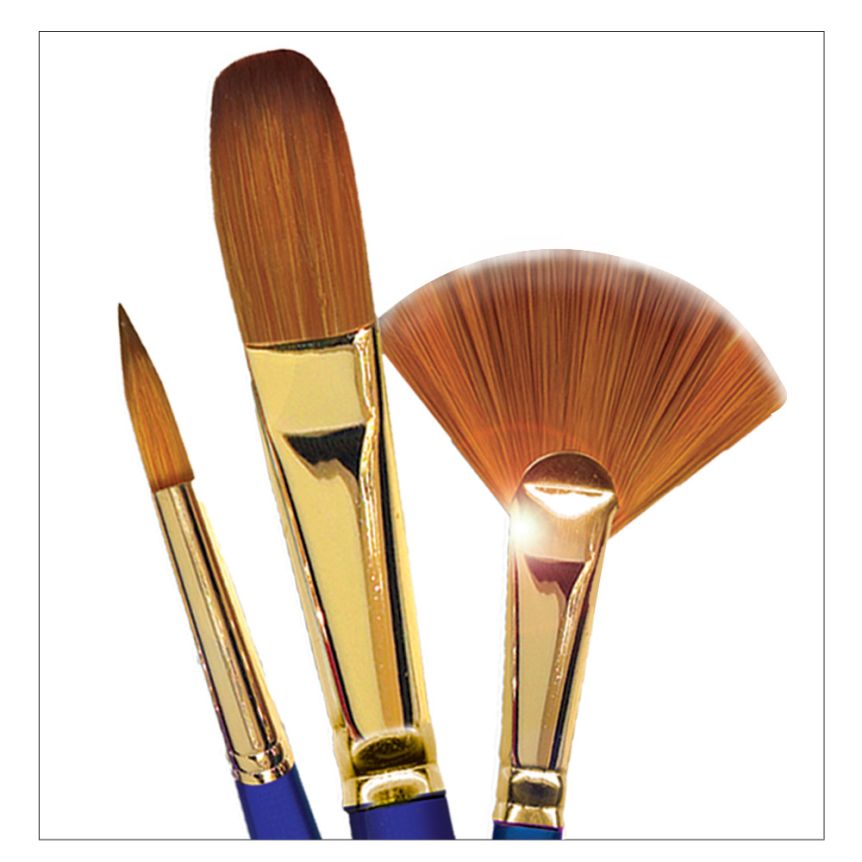 PACK OF 2 Robert Simmons Sapphire Series Synthetic Brushes Short Handle 1 script liner S50 