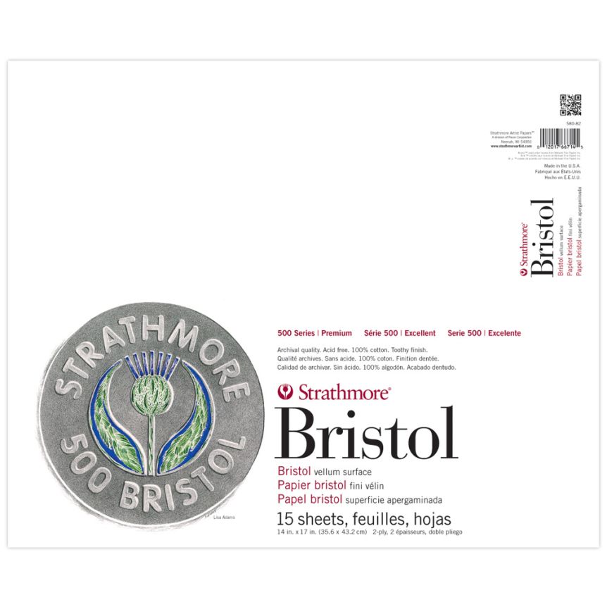 Strathmore Bristol Paper Pad, 500 Series, 11 x 14, Plate 