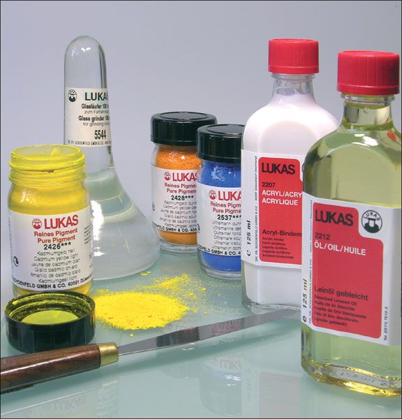 LUKAS Pure Professional Pigment Color 100 ml Jar - Cadmium Yellow Dark