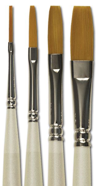 Silver Brush Ultra Mini Series Golden Taklon Brushes