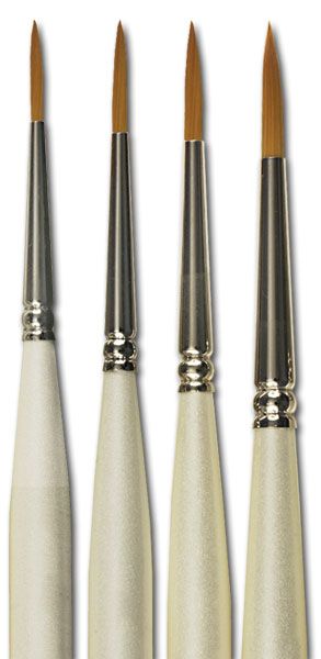 Silver Brush Ultra Mini&reg; Golden Taklon Brush Ultimate Round Set