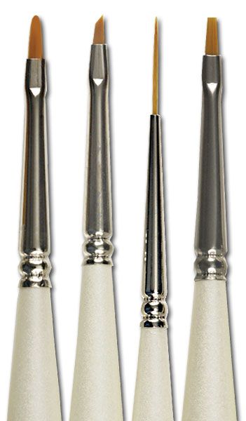 Silver Brush Ultra Mini&reg; Golden Taklon Brush Decorative Favorite Set