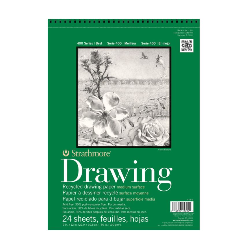 Strathmore 400 Series Recycled Drawing Pad 11" x 14" (24 Sheets Medium)