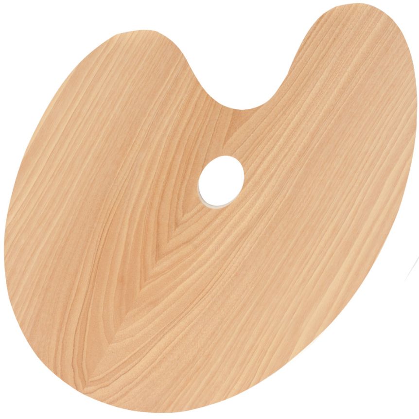 Feather's Touch Oval Wooden Palette 12x16"