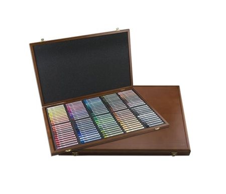 Mungyo Gallery Semi-Hard Pastels Wood Box Set of 96 - Assorted Colors