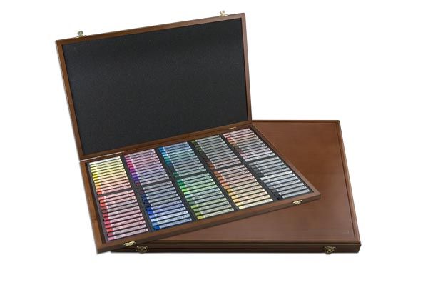 Mungyo Gallery Semi-Hard Pastels Wood Box Set of 120 - Assorted Colors
