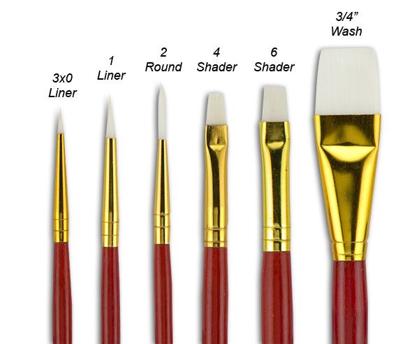 Fundamentals Brush Sets, Size: Set of 6 - Set No. 14, Short Handled