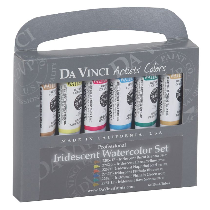 Da Vinci Artists' Watercolor Iridescent Set of 6 15 ml Tubes