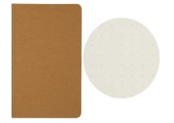 Reflexions  28 Page Pocket Journal 3.5x5.5" - Tan Cover w/ Guide Dot Paper