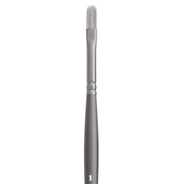 Jack Richeson Grey Matters Series 9813 Long Handle Sz 1 Filbert Synthetic Oil Brush