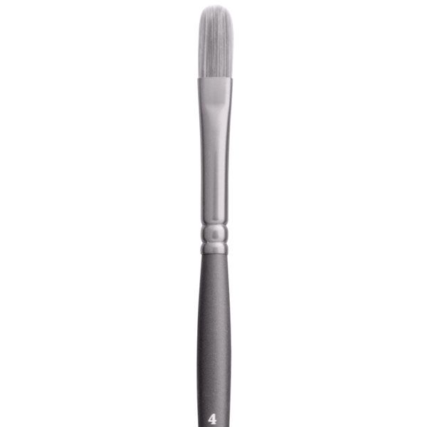 Jack Richeson Grey Matters Series 9813 Long Handle Sz 4 Filbert Synthetic Oil Brush