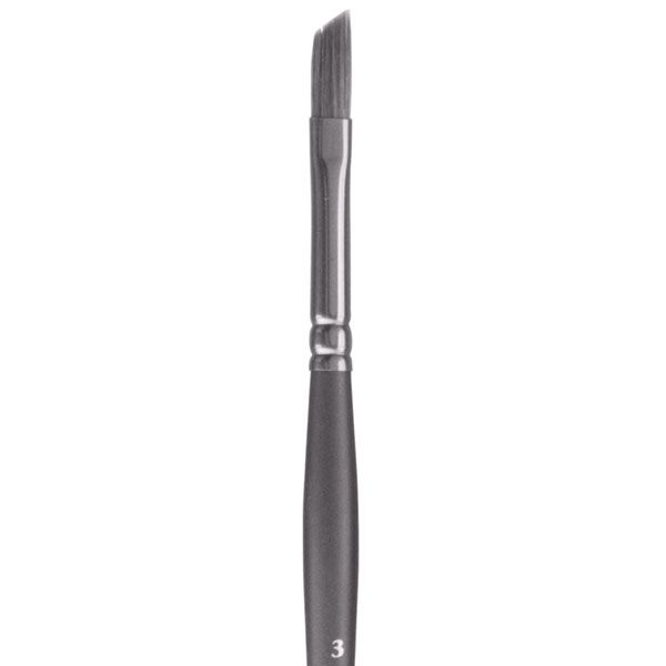 Jack Richeson Grey Matters Series 9816 Long Handle Sz 3 Angle Synthetic Oil Brush