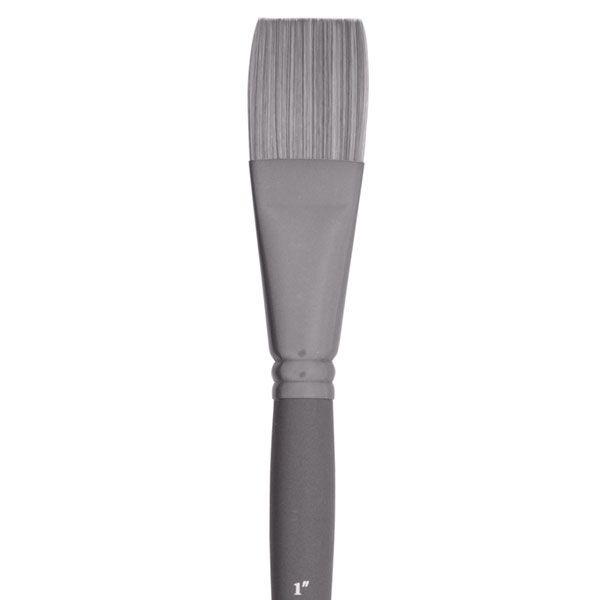 Jack Richeson Grey Matters Series 9832 Short Handle 1In Synthetic Watercolor Flat