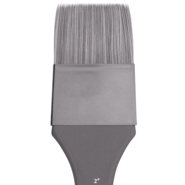 Jack Richeson Grey Matters Series 9832 Short Handle 2In Synthetic Watercolor Flat