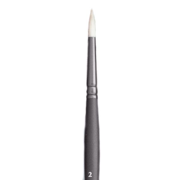 Jack Richeson Grey Matters Series 9841 Long Handle Sz 2 Round Bristle Oil Brush