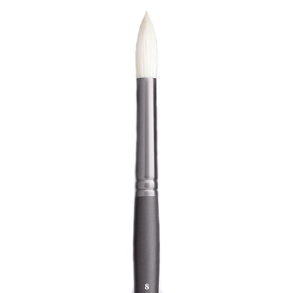 Jack Richeson Grey Matters Series 9841 Long Handle Sz 8 Round Bristle Oil Brush