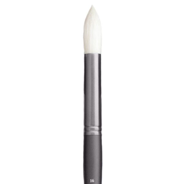 Jack Richeson Grey Matters Series 9841 Long Handle Sz 16 Round Bristle Oil Brush