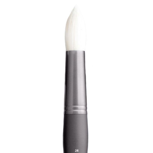 Jack Richeson Grey Matters Series 9841 Long Handle Sz 24 Round Bristle Oil Brush