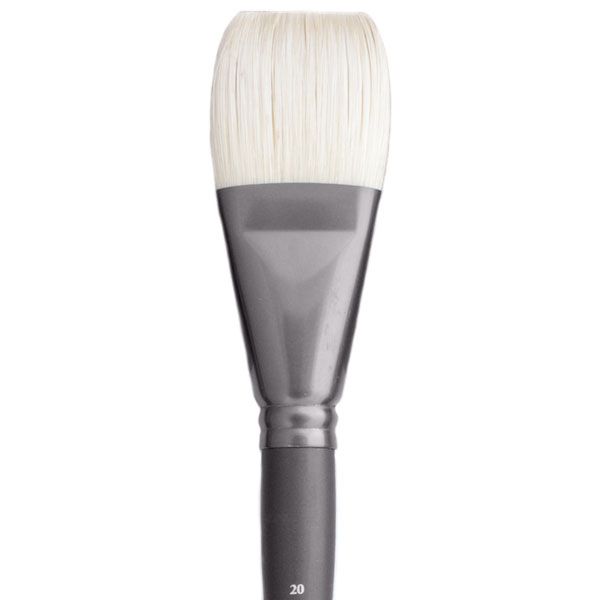 Jack Richeson Grey Matters Series 9842 Long Handle Sz 20 Flat Bristle Oil Brush