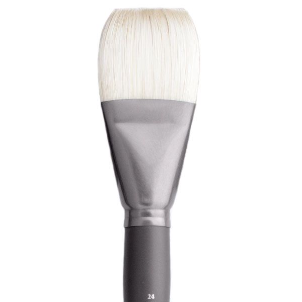 Jack Richeson Grey Matters Series 9842 Long Handle Sz 24 Flat Bristle Oil Brush
