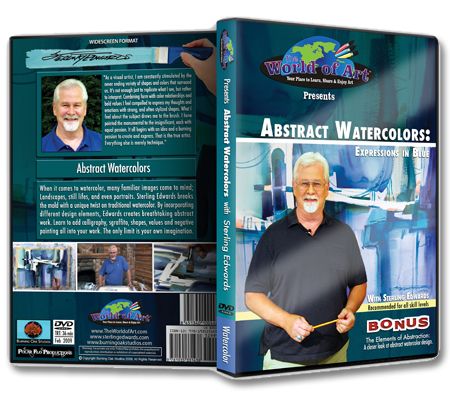 Sterling Edwards - Video Art Lessons "Abstract Watercolors: Expressions In Blue" DVD