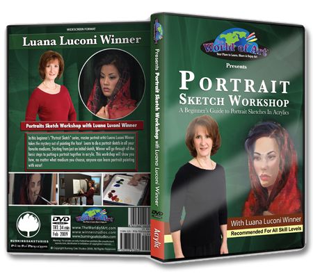 Luana Luconi Winner - Video Art Lessons "Portrait Sketch Workshop in Acrylics"  DVD