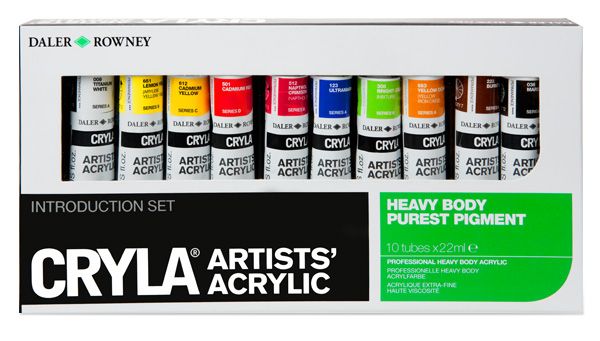 Daler-Rowney Cryla Artists' Acrylic Starter Painting Set of 6 22 ml Tubes