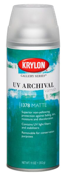 Krylon Gallery Series UV Archival Varnish - Matte 11oz Can