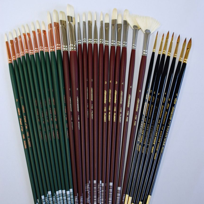 Colorations Large Area Paint Brushes - Set of 5 Sizes