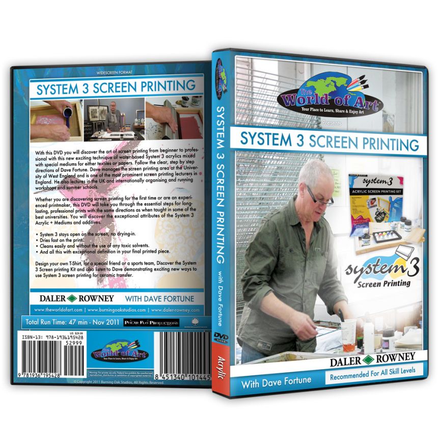 Screen Printing Lessons "System 3 Screen Printing" DVD with Dave Fortune