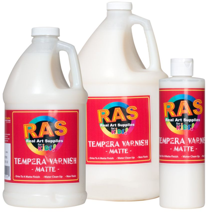 RAS Tempera Medium for Kids Matte Varnish Gallon Jug