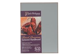 Jack Richeson Hardboard Panels 1/8" Toned Gessoboard Canvas Panels 8x8" - Grey
