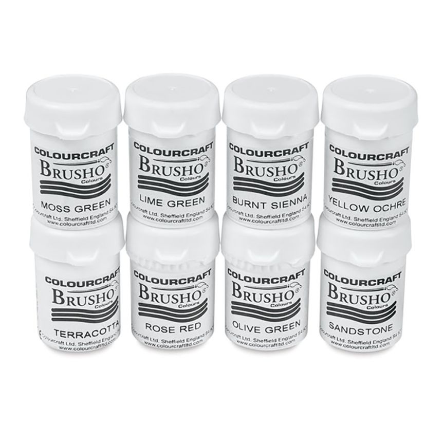 Brusho Crystal Colours Set of 8 - Assorted Colors