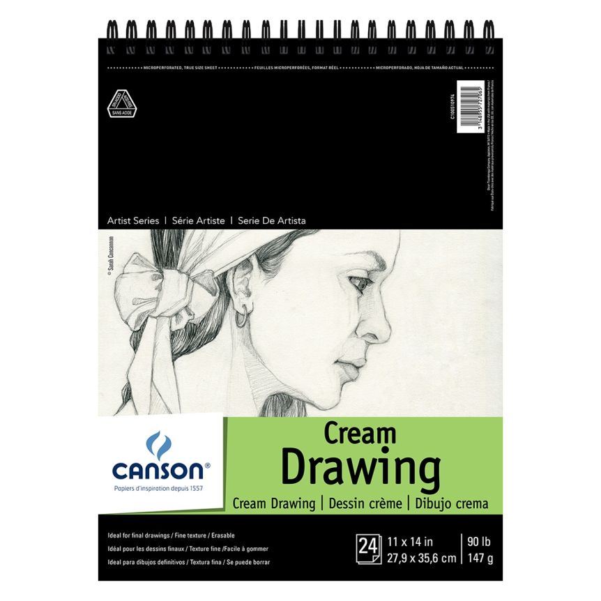 Canson Classic Cream Drawing  11x14 In Pad