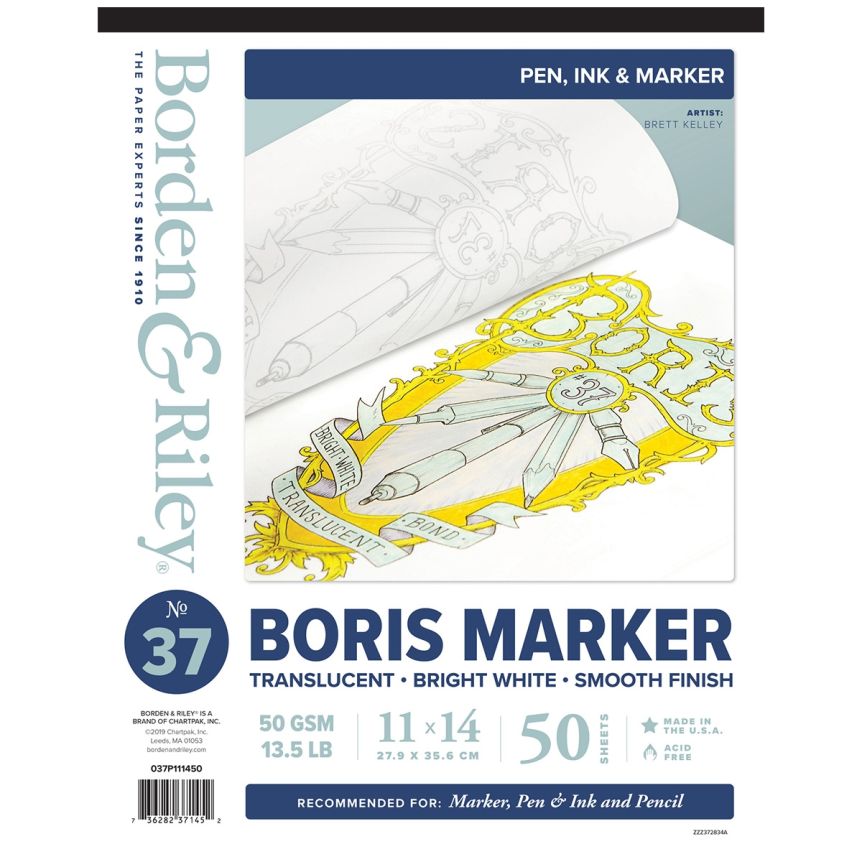 Borden & Riley #37 Boris Marker Layout Cloth Bound Pads 11x14 in