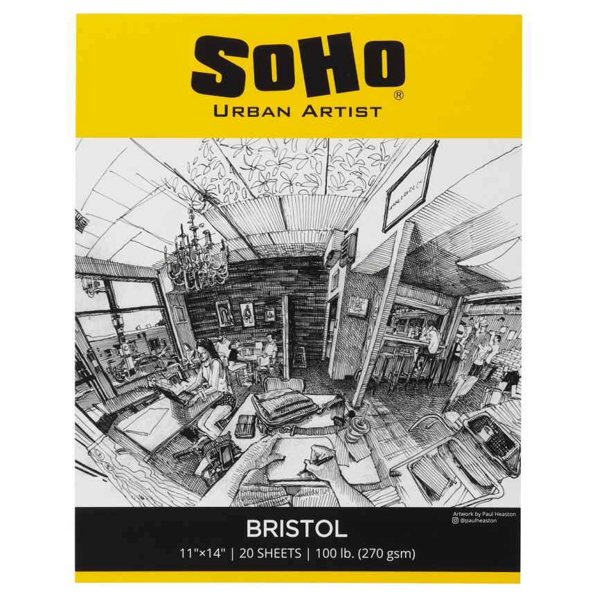 SoHo Urban Artist 100 lb Bristol Paper Pad 11x14" (20-Sheets)