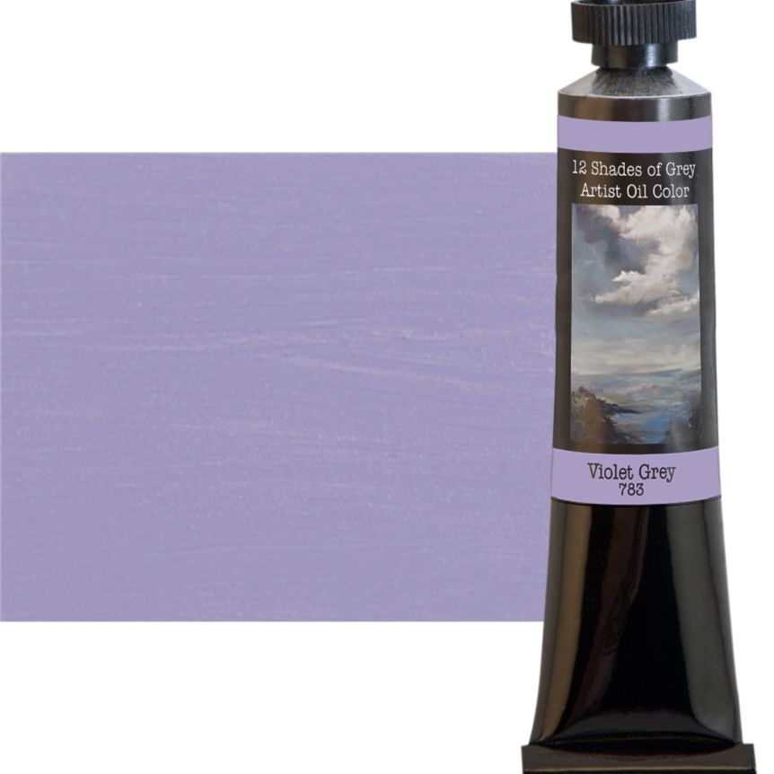 12 Shades Of Grey Oil Paint, Violet Grey 50ml Tube
