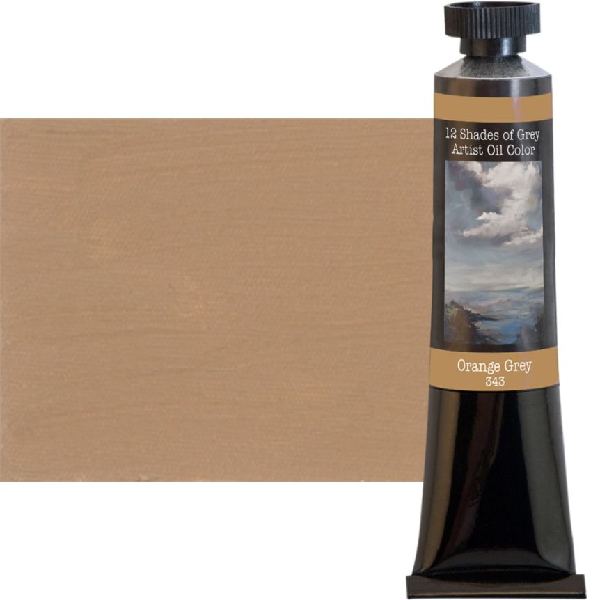 12 Shades Of Grey Oil Paint, Orange Grey 50ml Tube