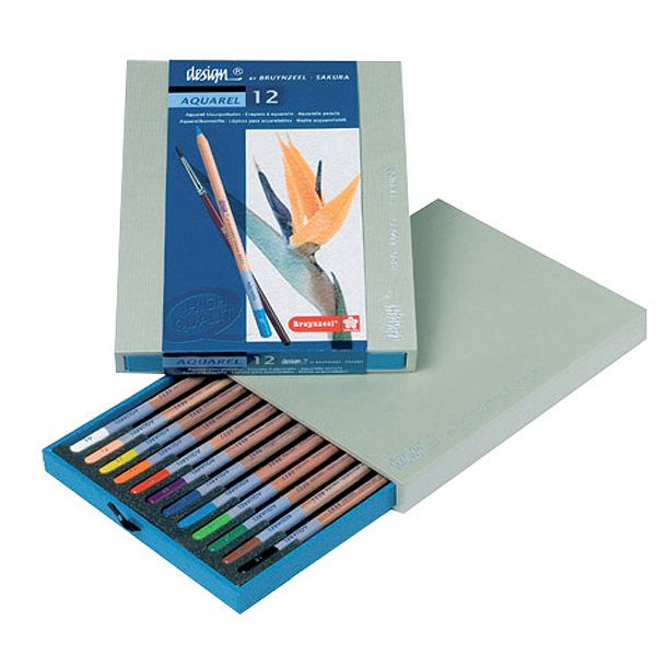 Bruynzeel Design Watercolor Aquarel Pencil Box Set of 12 Jerry's Artarama
