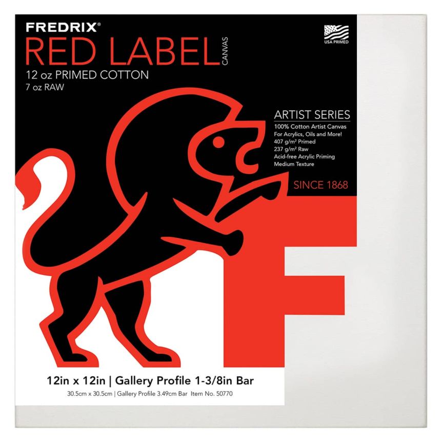 Fredrix Red Label Medium Tooth Gallery Wrap - 12" x 12" (Single)