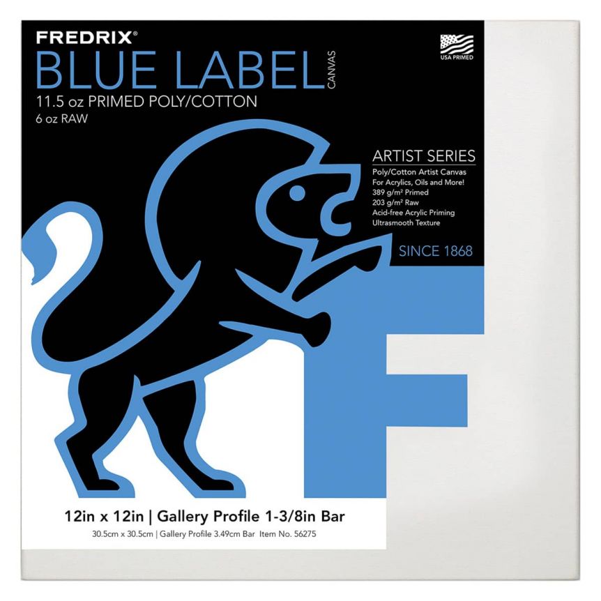 Fredrix Blue Label Ultra-Smooth Gallery Profile 1-3/8" Deep - 12"x12"