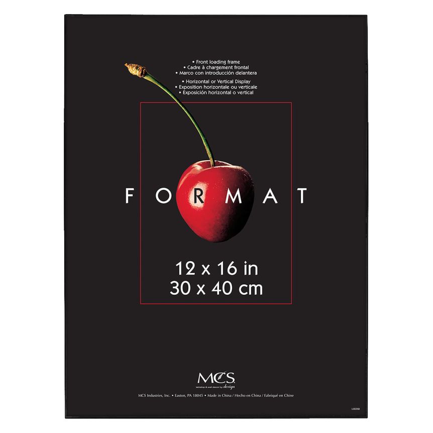 MCS Format Frame Black - Black, 12" x 16"