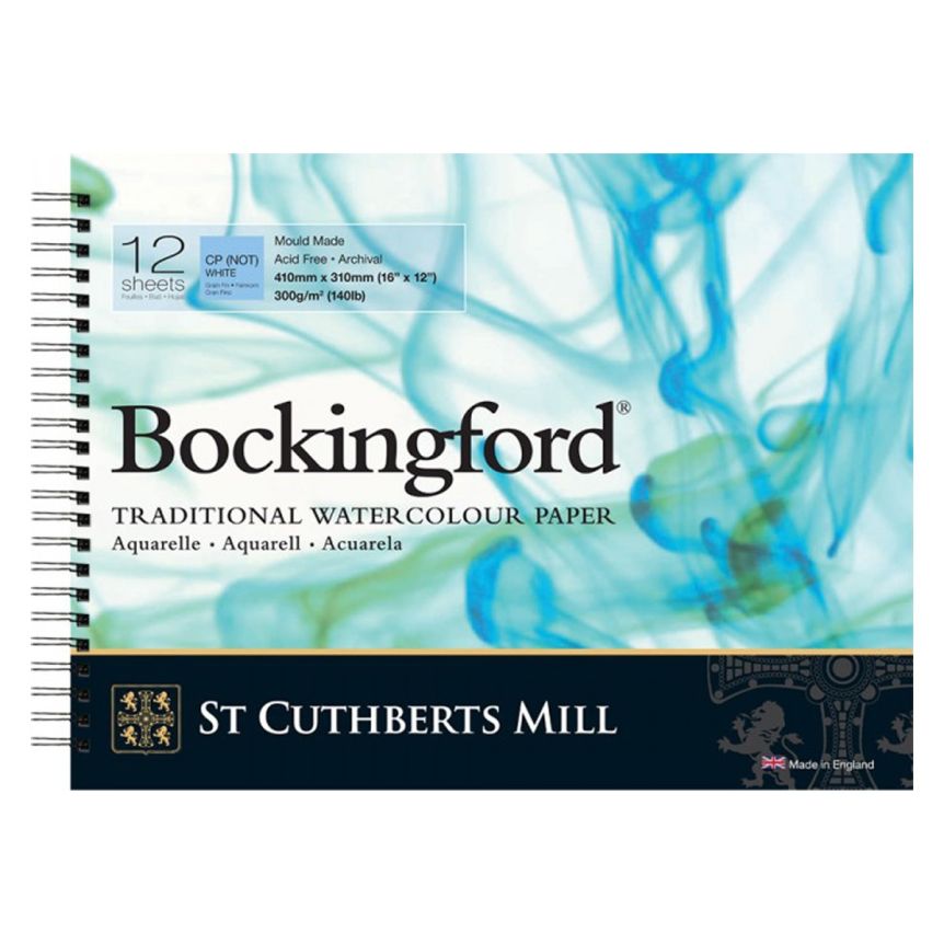 Bockingford Watercolor Paper 140lb Cold Press 12x16" Spiral Pad