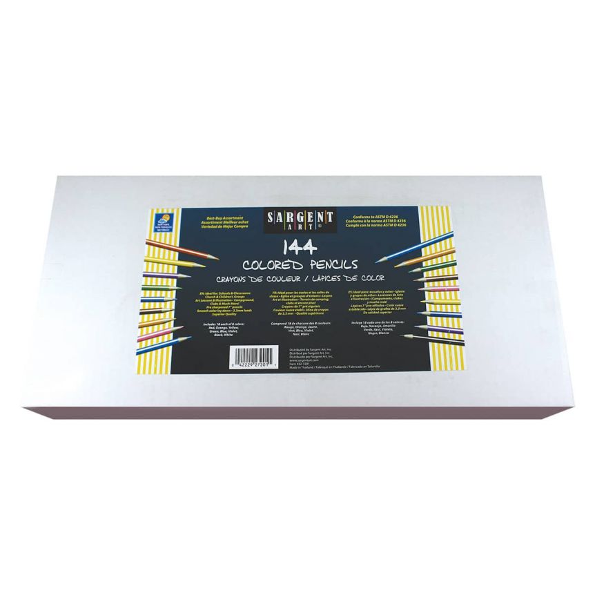 Sargent Art Colored Pencil Set of 144 - 8 Color Assortment, 7"