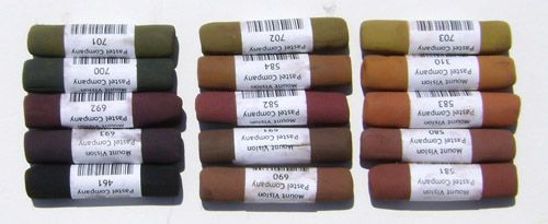 Mount Vision Soft Pastels Set of 15 - Dark Earth Colors
