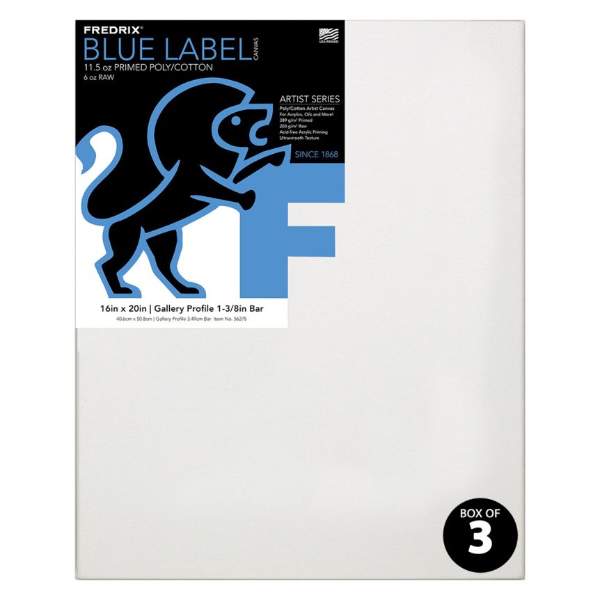16x20" Blue Label Ultrasmooth 1-3/8" Deep Gallery Profile (Box of 3)
