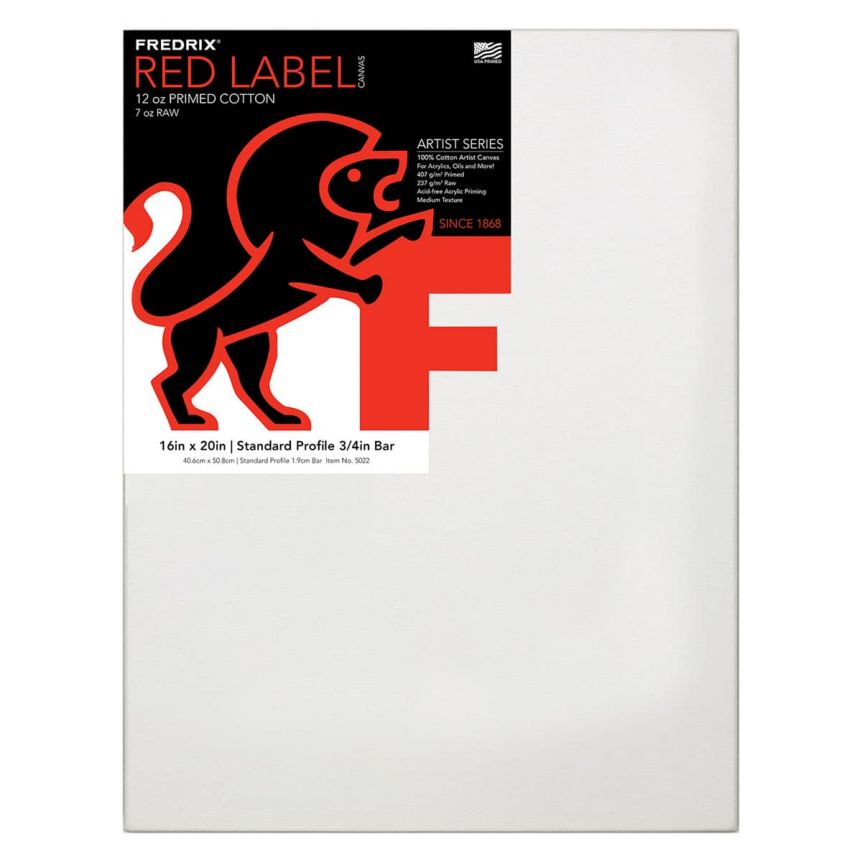 Fredrix Red Label Medium Texture Duck 3/4" Profile - 16"x20" (Single)