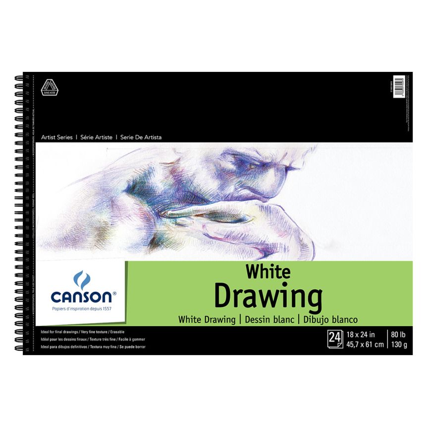 Canson Pure White Drawing Pad 18"x24"