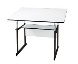 ALVIN Drafting Table WorkMaster Jr. 31x42" - Black Base/White Top
