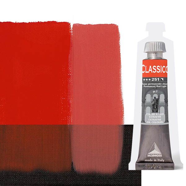 Maimeri Classico Oil Color 60 ml Tube - Permanent Red Light 